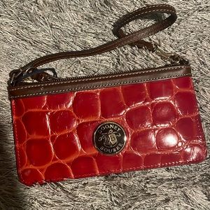 Dooney and Bourke red clutch wallet